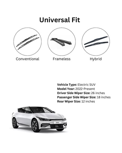 Graphite-coated Prootto wiper for curved electric car windshields