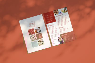 Flyer promotionnel coloré - création print par graphiste freelance Rennes
