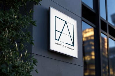 Signalétique professionel - logo minimaliste et moderne par graphiste freelance Rennes
