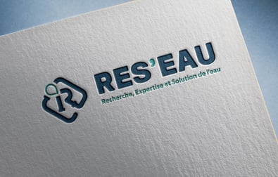 Logo RES’EAU - création identité par graphiste freelance Rennes