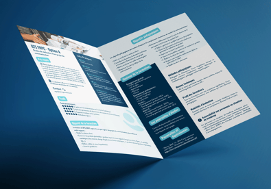 Dépliant professionnel - création support par graphiste freelance Rennes