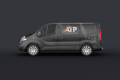 Design flocage véhicule pro ATP - communication visuelle graphiste freelance Rennes