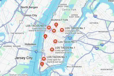 Los Tacos No. 1 Map locations