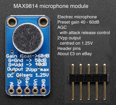 MAX9814 Electrec microphone module