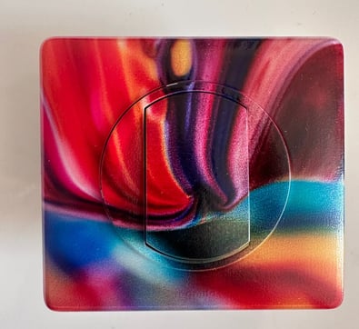 a colorful picture of a colorful picture of a button