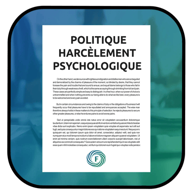 Logo de la politique de harcèlement psychologique au travail