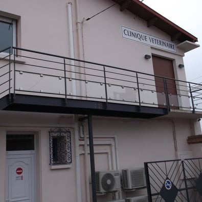 Escalier extérieur avec passerelle à Bessières