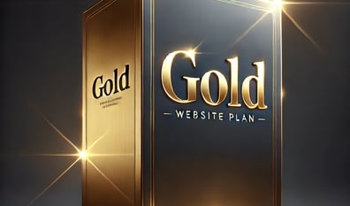 gold colored package for website plans