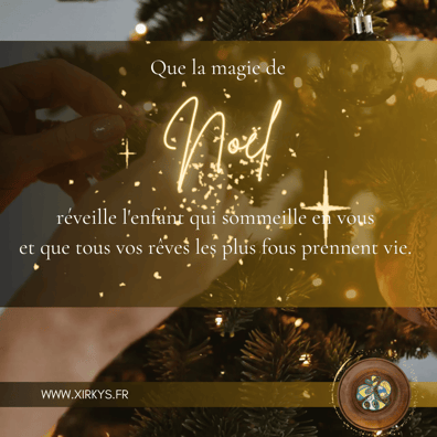 Montage photo de noël pour présenter les vœux 2025 par Xirkys artiste plasticienne
