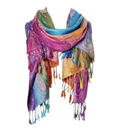 a rainbow ombre scarf pashmina