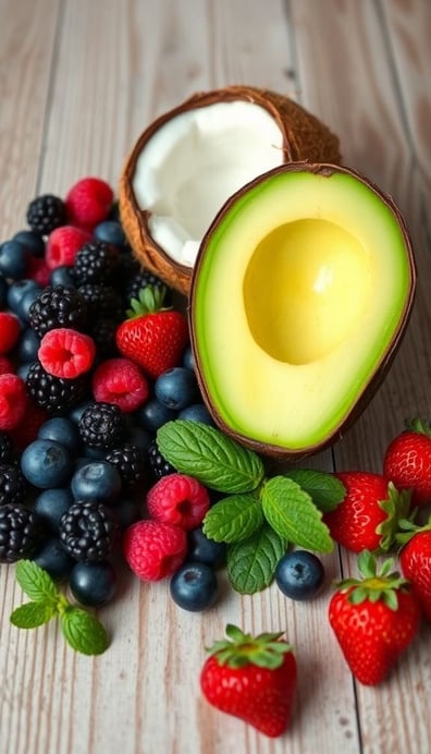 Low sugar content fruit on a table