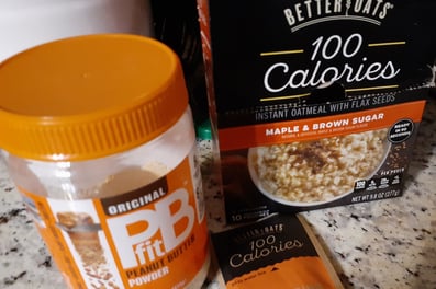 oats with flax and peanut butter powder