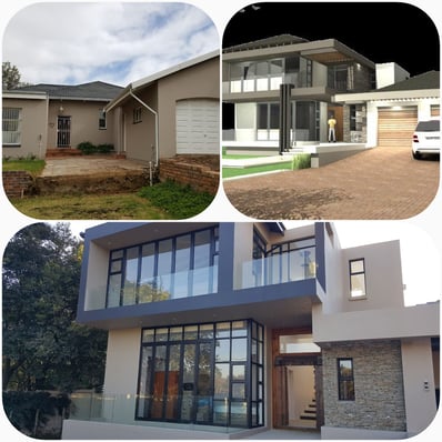 J3 Construction home renovation, transforming traditional home into modern residence