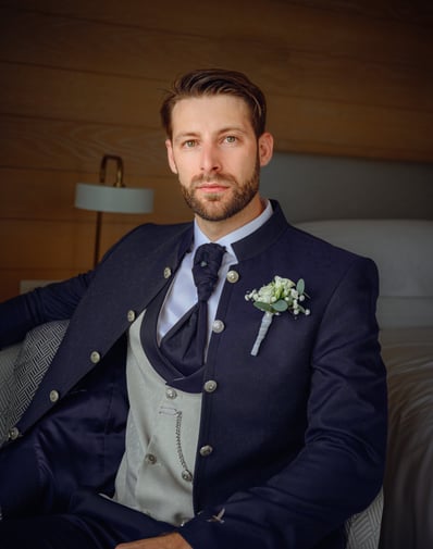 Groom Preparation Portrait at the Praia D'El Rey Marriott Golf & Beach Resort