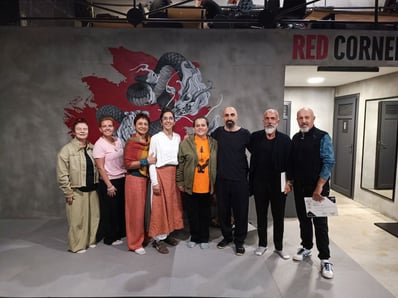 WDP İzmir team and instructors posing after a Tai Ji & Qi Gong session at Red Corner Academy.