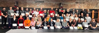 İsmet Himmet Tai Chi Seminar students holding certificates Ekim 2023