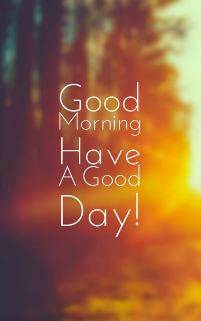 Good Morning greeting image with nature and quote design