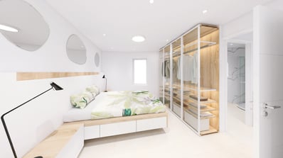 Chambre parentale en vue 3D – Architecture immersive PACA