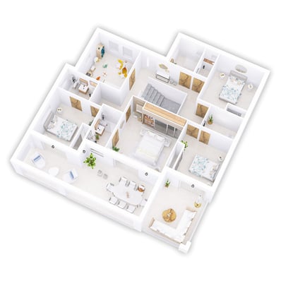 Coupe architecturale maison rénovée - expertise Toulon