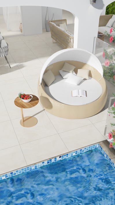 Terrasse façade Issambres : Aménagement 3D, architecte d'intérieur Var