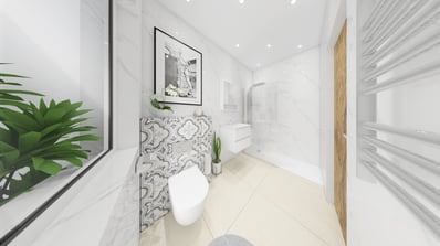 Visuel 3D salle de bain design Les Issambres, architecte intérieur Toulon.