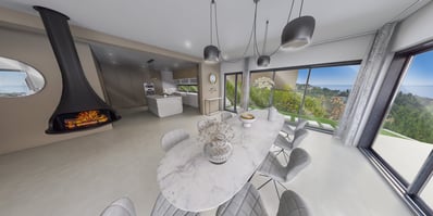 Rendu 3D hyperréaliste d'un salon moderne - Architecte d'intérieur Var