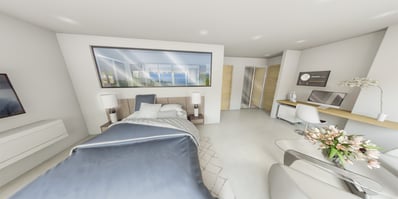 Suite parentale luxueuse en rendu 3D - Finitions premium Var (83)