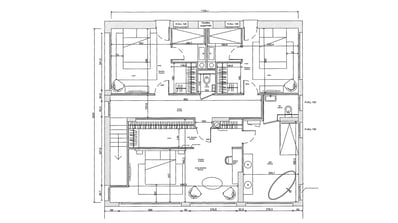 Plan 2D d'une villa contemporaine à Rayol-Canadel - Architecte d'intérieur Toulon Var