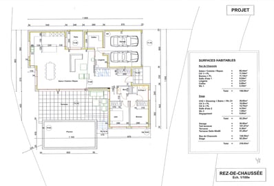 Plans 2D et 3D pour la construction d'une maison individuelle à Carqueiranne (83).