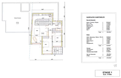 Plans de construction d'une maison de luxe de 2 étages à Carqueiranne, Var.