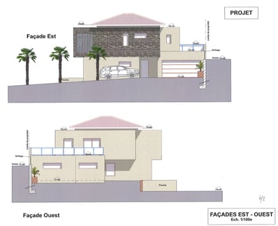 Visualisation 3D d'une villa avec piscine et jardin dans un style moderne à Carqueiranne.