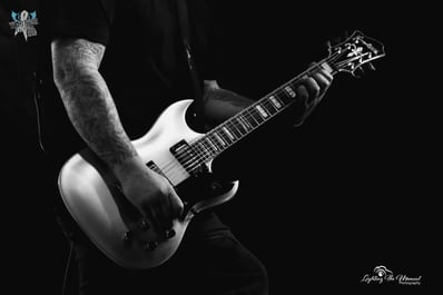 Rock festival electric guitar Isle of Wight Portrait Warrior festival