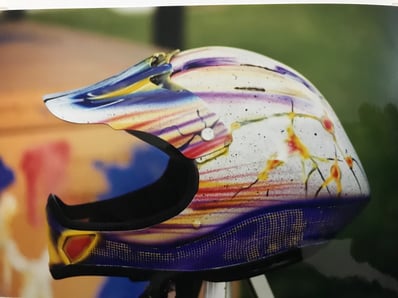 airbrushed bmx helmet