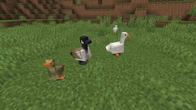 Geese in Minecraft