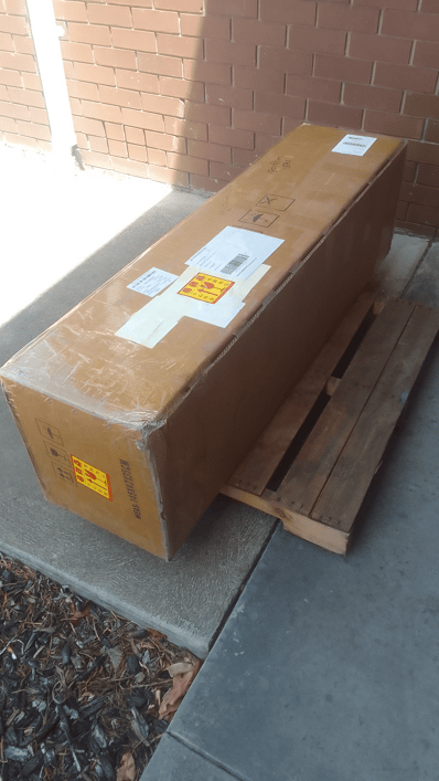 large box on a pallet