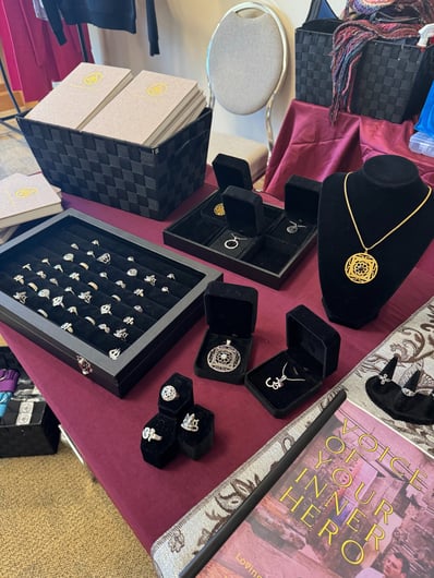 Bhav Spiritual Jewelry Vendor Display at MN Yoga Conference