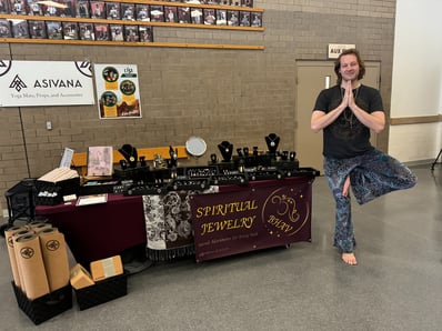 Booth Display w Jack in Tree Pose