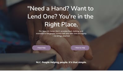 Screenshot of home page for nlchoneapath.org website