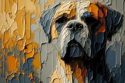 Peinture d'un chien boxer
