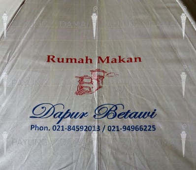 Payung promosi polos lipat jumbo silver