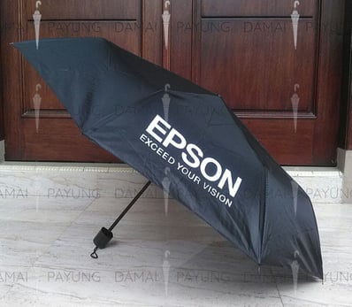 Payung promosi polos lipat hitam epson
