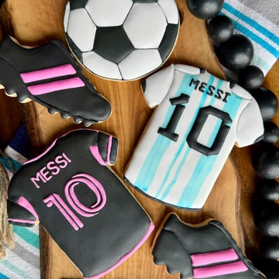 soccer cookies, Messi cookies