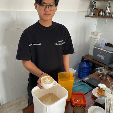 pelatihan barista, pelatihan barista pontianak, pelatihan barista gratis, pelatihan latte art pontianak, belajar latte art