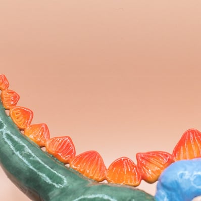 dino boy epoxy clay small sculpture