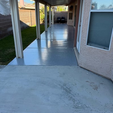 Flake Coated Concrete Patio