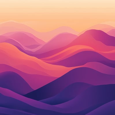 Abstract multi colour hills