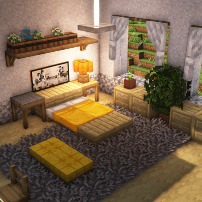 Elegant bedroom with Another Furniture mod