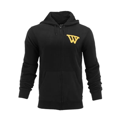Black front hoodie on invisible mannequin