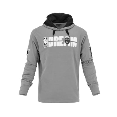 Gray front hoodie on invisible mannequin