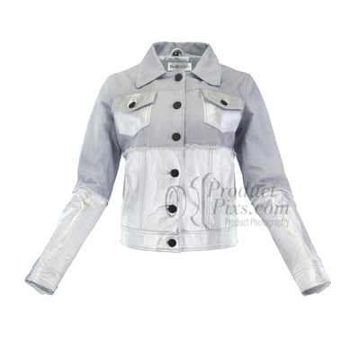 Designer clothing displayed on ghost mannequin